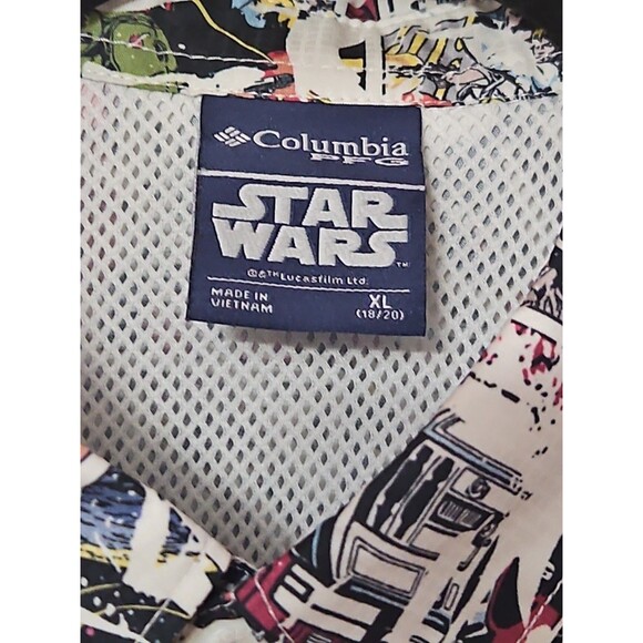 Columbia PFG Star Wars Fishing Shirt Men's White Cantina II Tamiami UPF Size XL - Picture 4 of 7